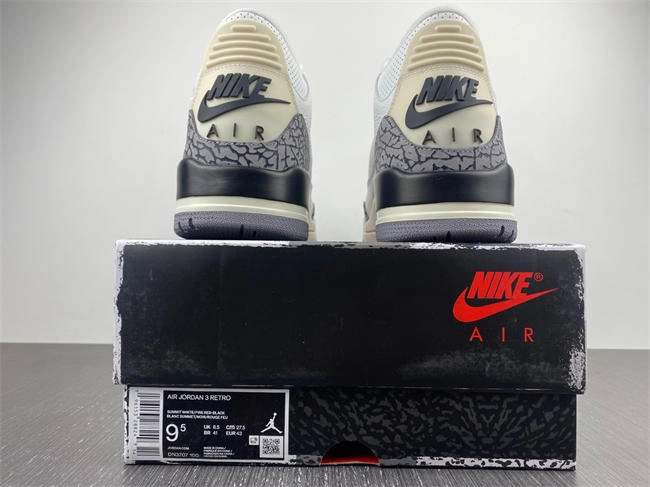 Cozy Air Jordan 3 White Cement Reimagined Shoes 2023 DN3707- 3798