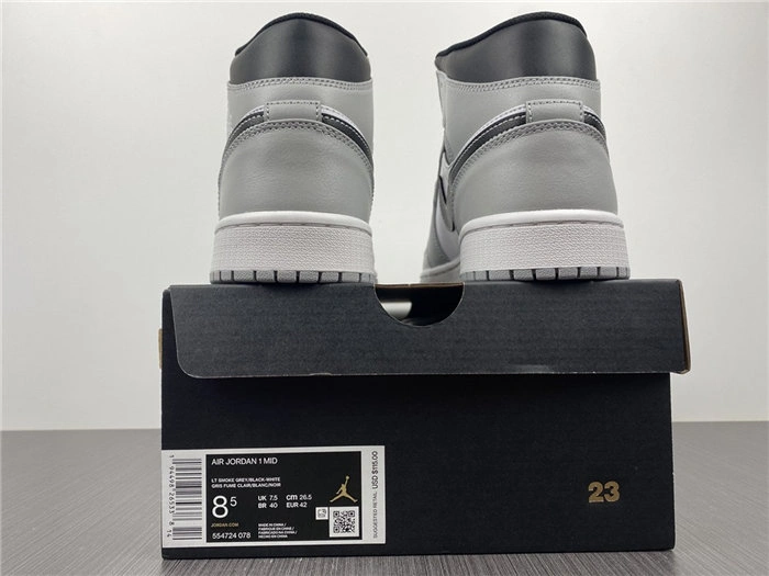 Jordan1 Mid Light Smoke Grey Anthracite 554724- SunProtective 3725