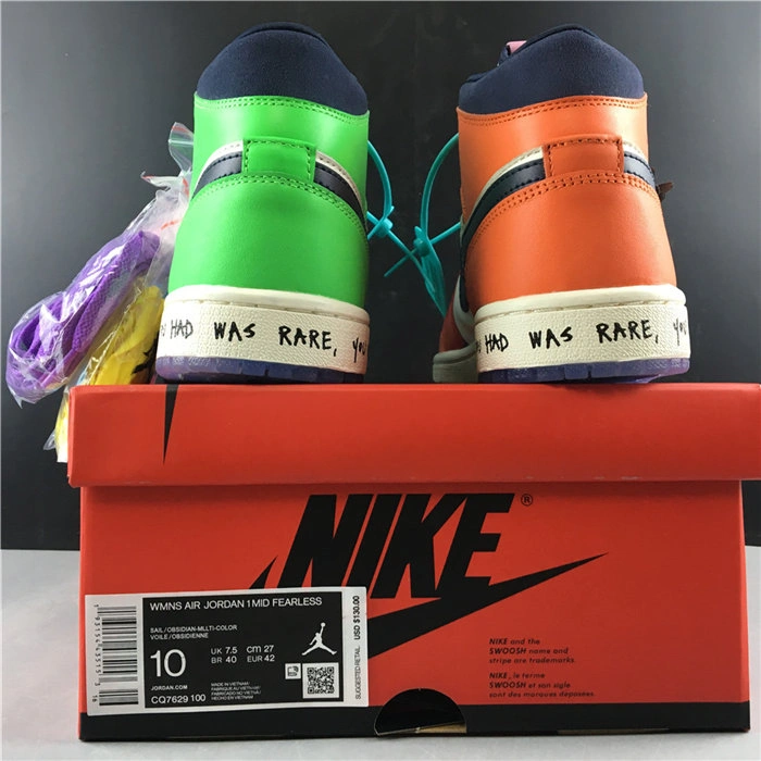 Elegant Jordan1 Mid SE Fearless Melody Ehsani CQ7629- 3762