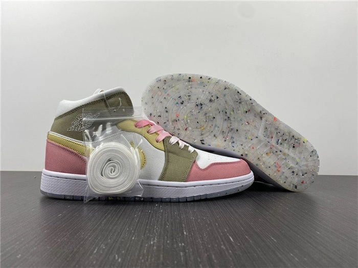 OdorResistant Jordan1 Mid SE Pastel Vivid Green Grind  DJ0338- 3706