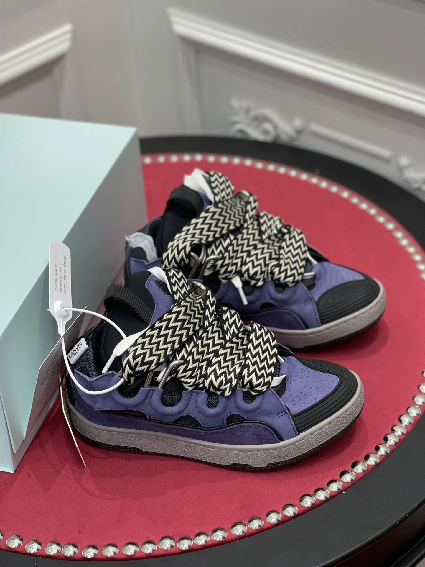 Lanvon Curb SneakerPurple Black FM-SKRK11-DRAG-E Breathable 837