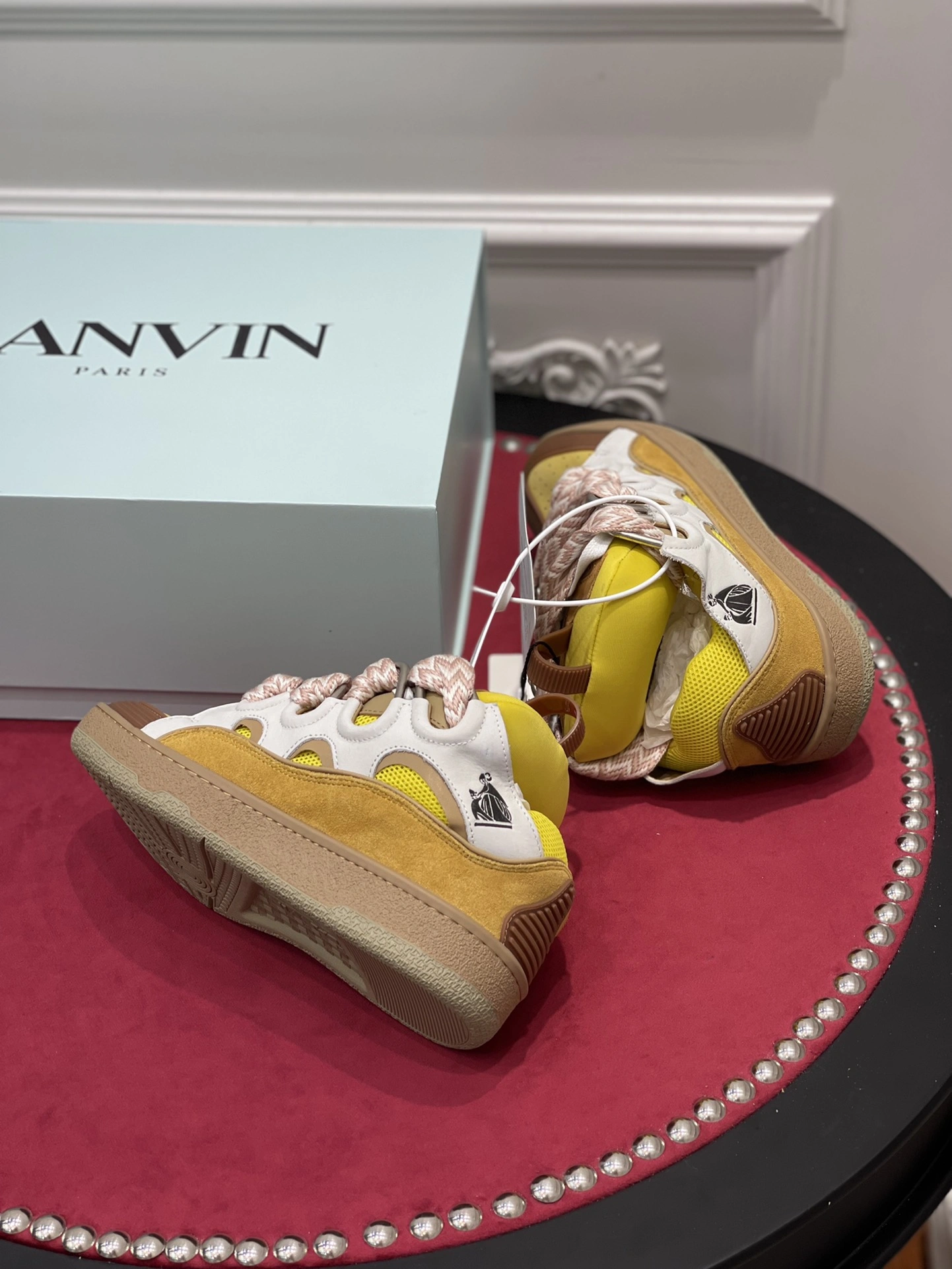Breathable Lanvon Leather Curb Beige Yellow FM-SKRK11-DRAG-H 848