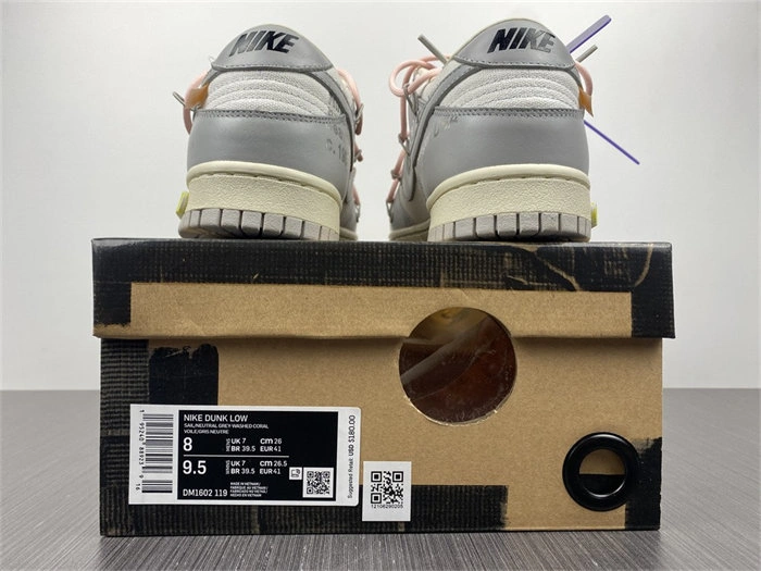 Snug Nike Dunk Low Off-White Lot 24 DM1602- 5079