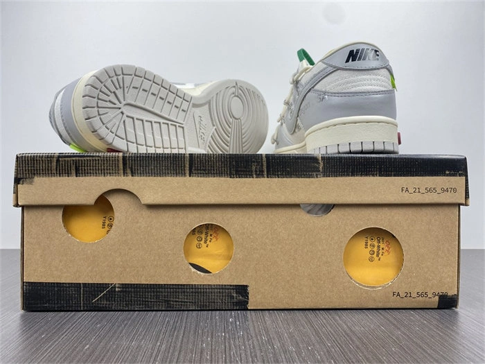 Vibrant Nike Dunk Low Off-White Lot 25 DM1602- 5081
