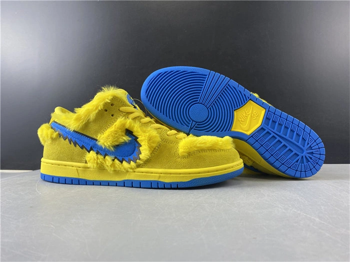 Nike SB Dunk Low Grateful Dead Bears Opti Yellow CJ5378- Neat 4896