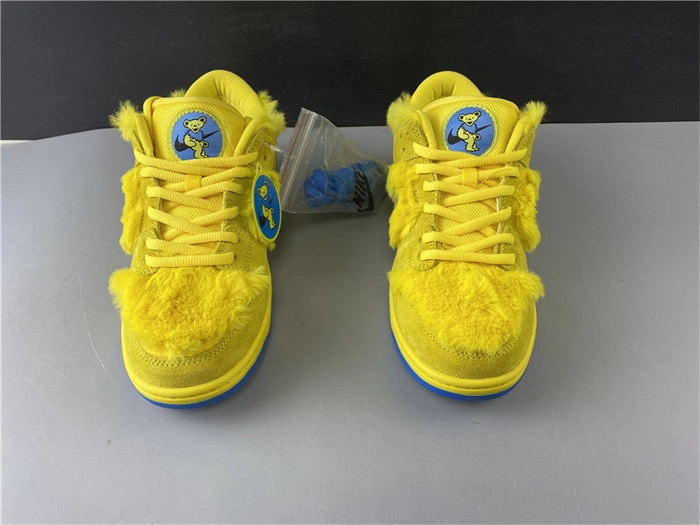 Nike SB Dunk Low Grateful Dead Bears Opti Yellow CJ5378- Neat 4896