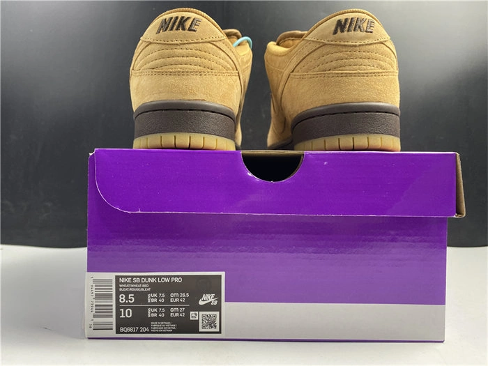 Sophisticated Nike SB Dunk Low Wheat BQ6817- 4913