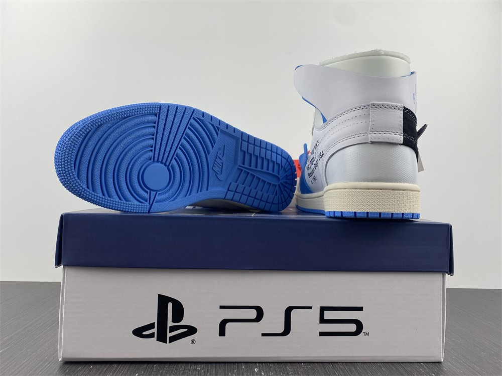 OF X AIR JORDAN 1 BLUE WHIITE AQ0818-168