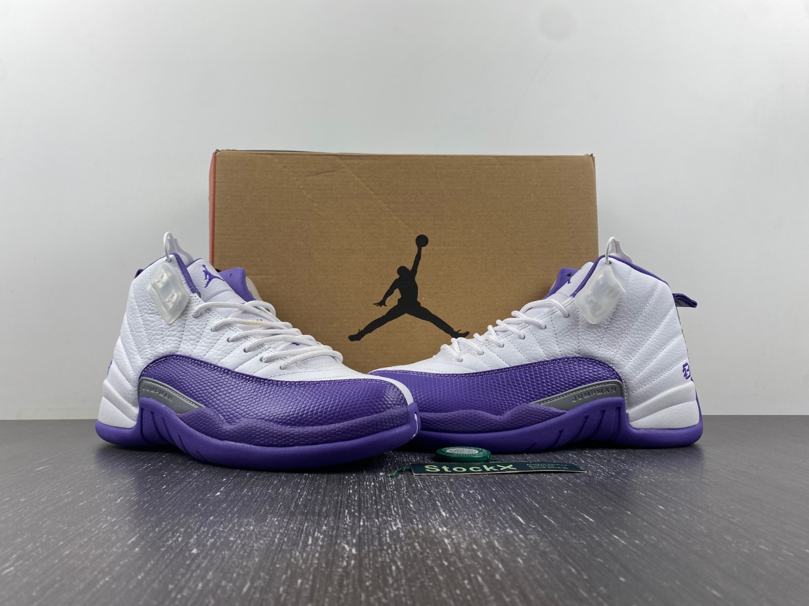 Air Jordan 12 Retro white and purple