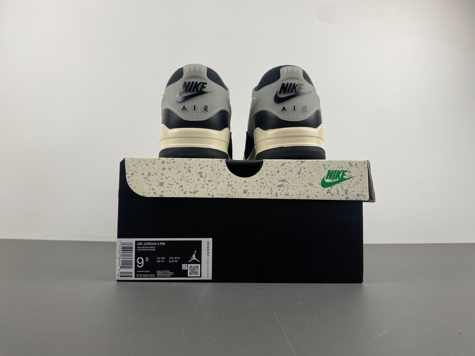 Air Jordan 4 RM GS "Black/Coconut Milk" FQ7939-006