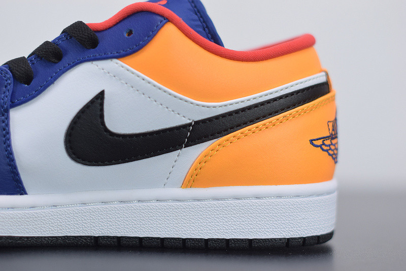 AIR JORDAN 1 LOW BLUE YELLOW ORANGE 553558-123