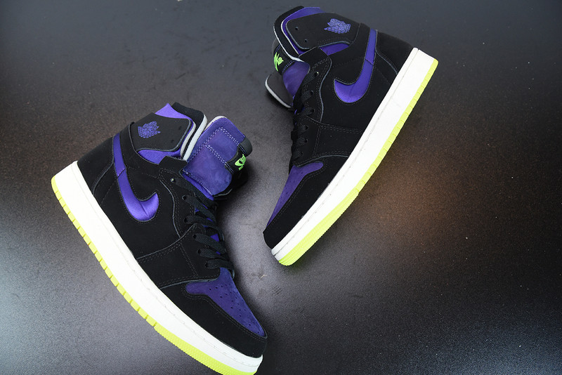 AIR JORDAN 1 HIGH ZOOM AIR CMFT BLACK COURT PURPLE LEMON VENOM CT0979-001