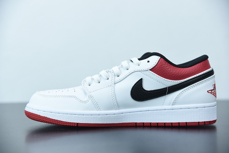AIR JORDAN 1 LOW WHITE UNIVERSITY RED BLACK 553558-118