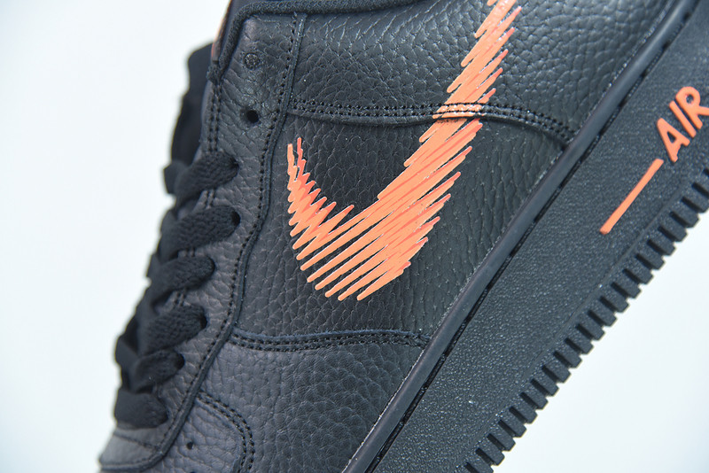 NIKE AIR FORCE 1 LOW ZIG ZAG BLACK ORANGE DN4928-001