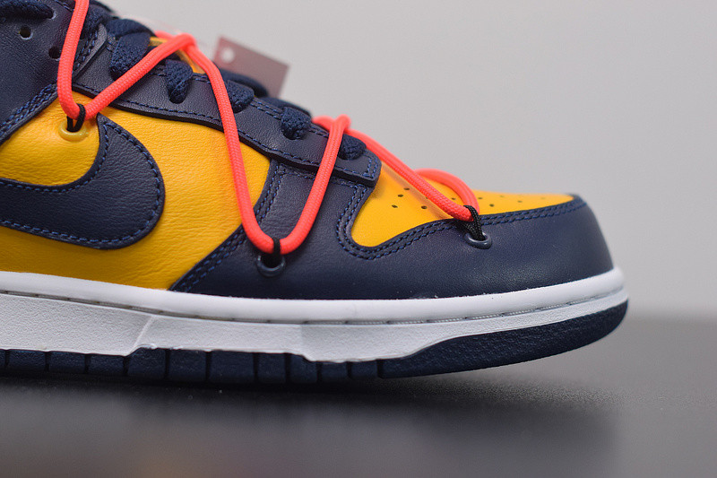 OF NIKE DUNK LOW LEATHER BLUE&YELLOW CT0856-700​​​​​​​
