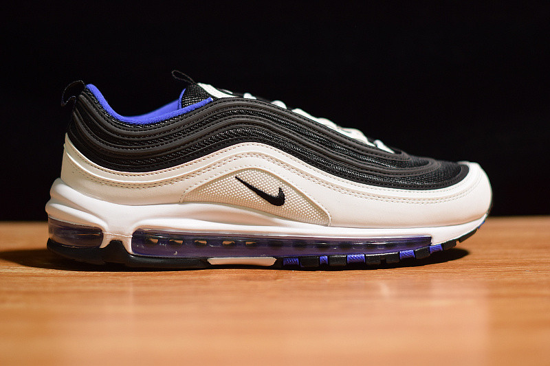 NIKE AIR MAX 97 WHITE BLACK PERSIAN VIOLET (GS) 921522-102