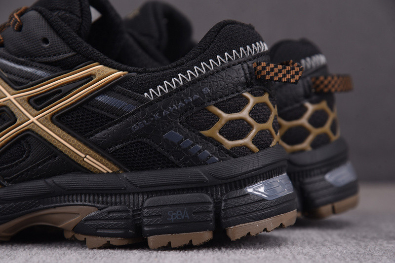 As1cs gel‑kahana 8 retro wear‑resistant trail black brown 