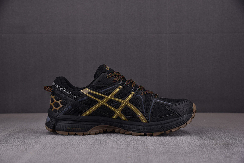 As1cs gel‑kahana 8 retro wear‑resistant trail black brown 