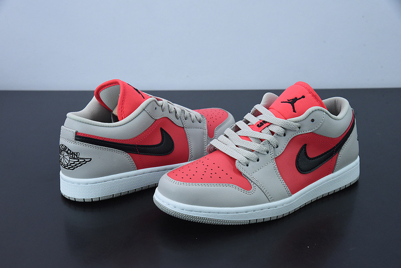 AIR JORDAN 1 RETRO LOW LIGHT IRON ORE SIREN RED DC0774-060