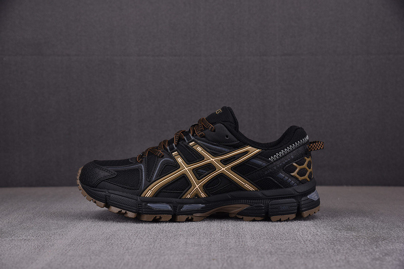 As1cs gel‑kahana 8 retro wear‑resistant trail black brown 
