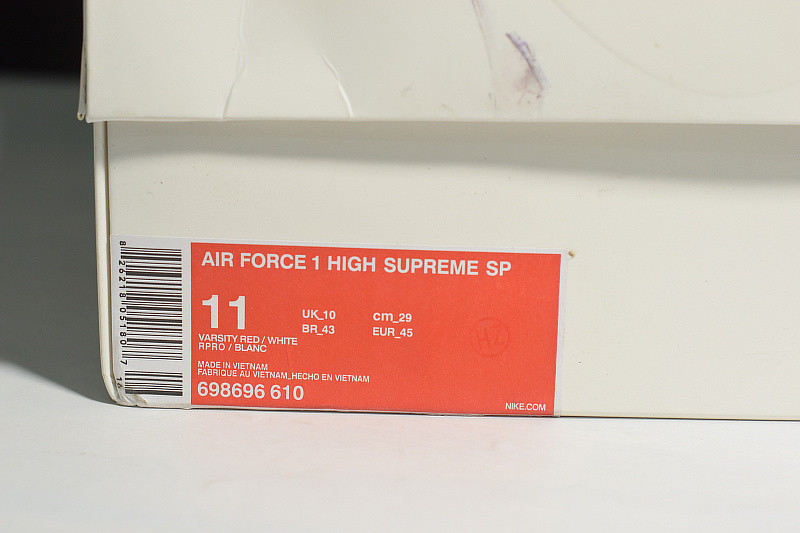 nike air force 1 high Svp*me sp "Svp*me" red 698696-610
