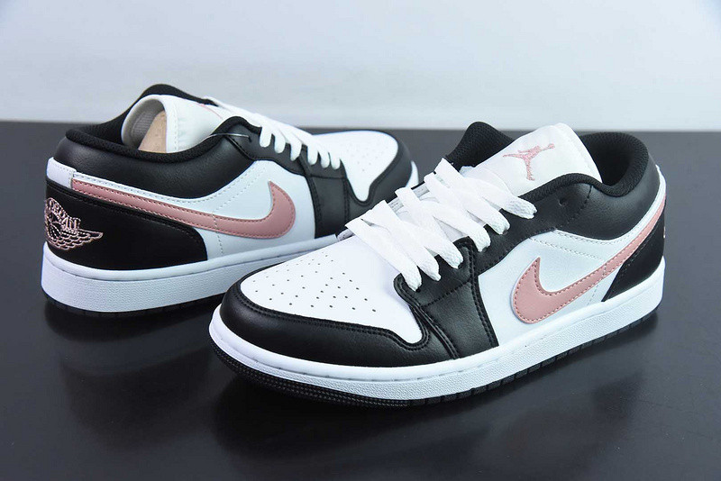Air Jordan 1 Low "Black/Rust Pink/White" 553558-165