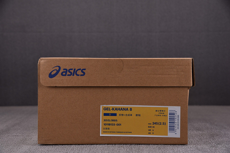 As1cs gel‑kahana 8 retro wear‑resistant trail black brown 