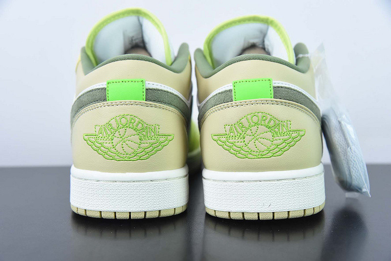 Air Jordan 1 Low Sail White Oil Green (W) FD9906-131