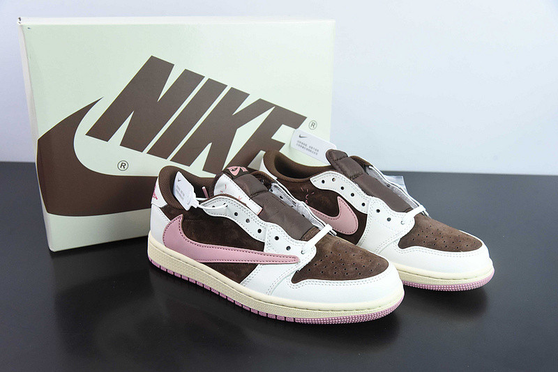 travis scott x air jordan 1 low og “dark pony/pink oxF0rd” dz4137-206