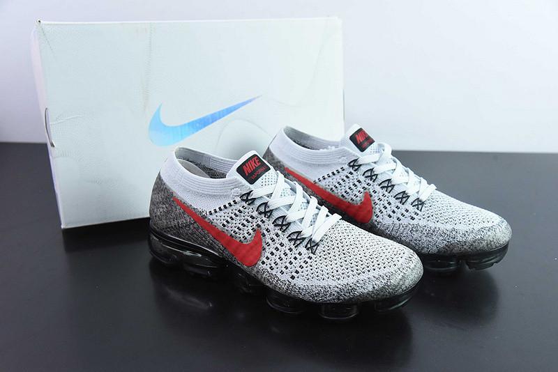 Nike Air VaporMax Platinum Red Black 849558-020