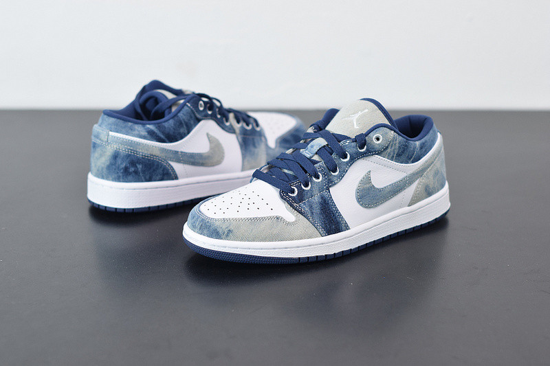 air jordan 1 low “washed De*1m” cz8455-100