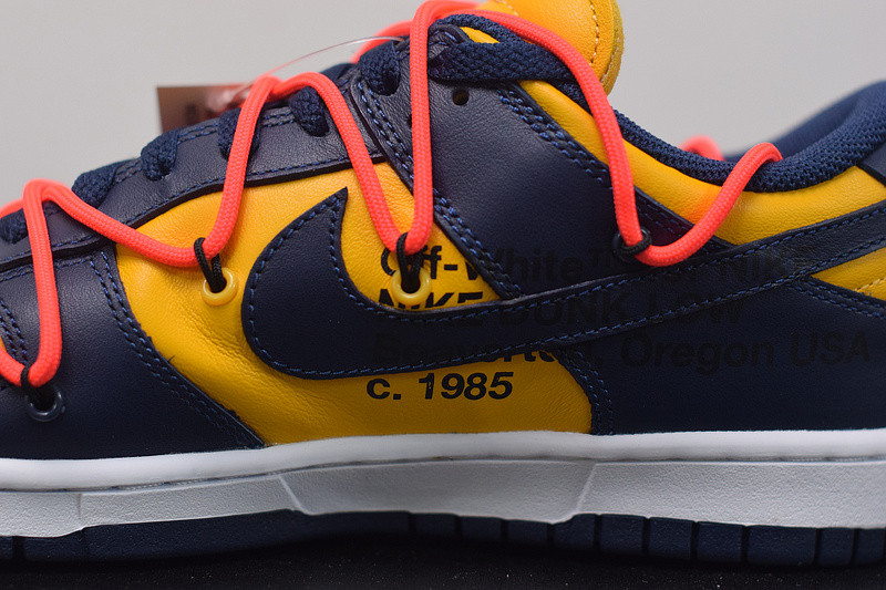 OF NIKE DUNK LOW LEATHER BLUE&YELLOW CT0856-700​​​​​​​